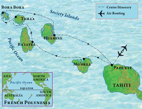 Bora Bora Island on World Map